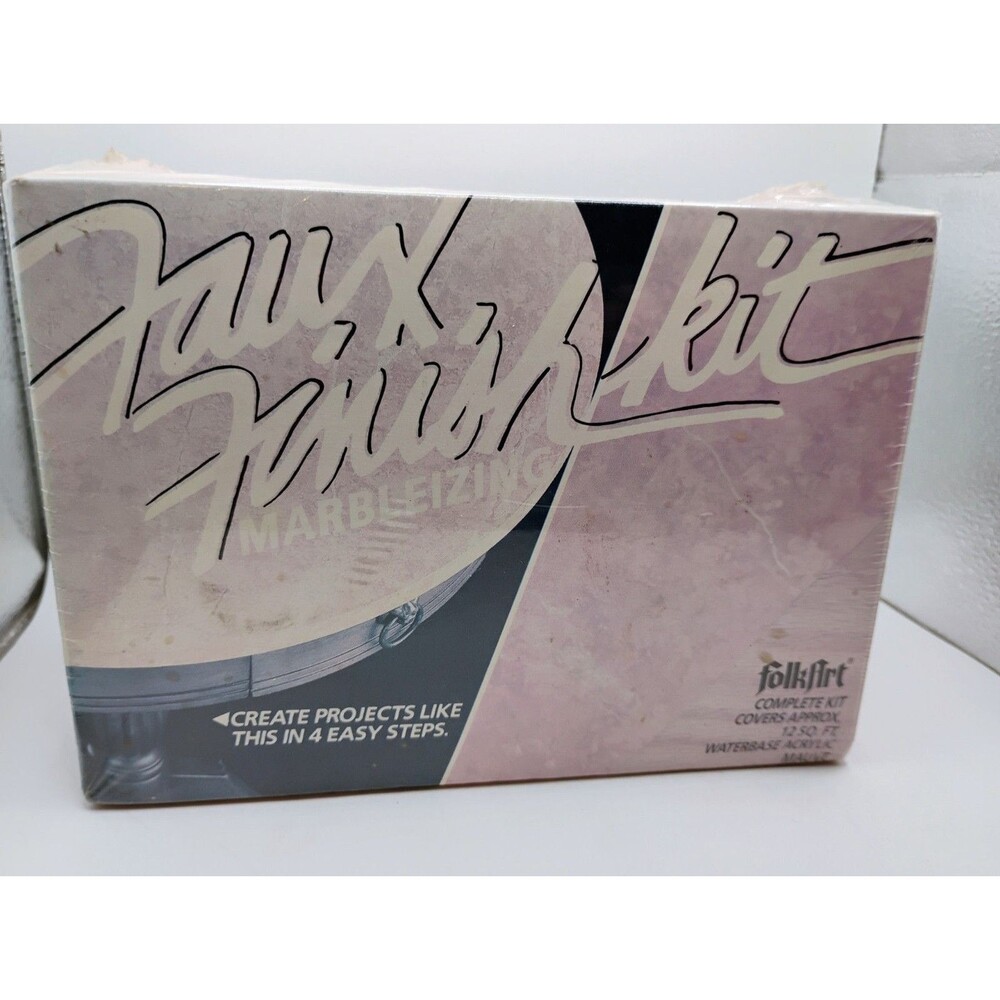 Plaid Faux Finish Marbling Mauve Color Factory Folk Art USA Made Woodworking Kit